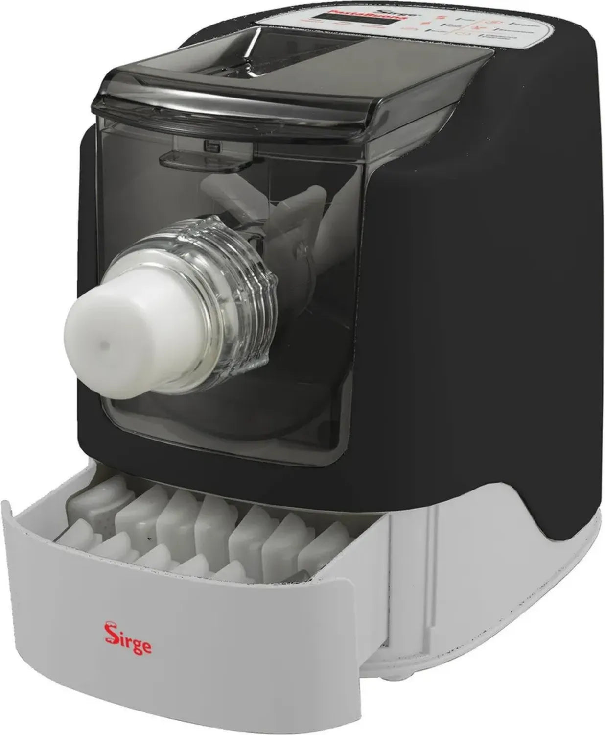 Sirge PASTABUONA - Fabrication de pâtes fraîches 260 W | 29 moules + Kit pour pain et pizza | Capacité 720 g | Extrusion verticale antiadhésive | Nettoyage facile | Recettes incluses