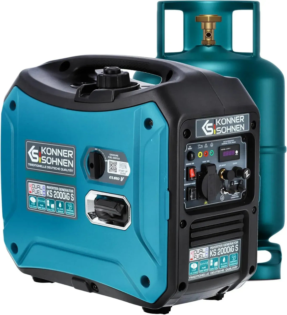 Générateur à Inverter Gaz/Essence 2000W, Silencieux, USB, Affichage LED