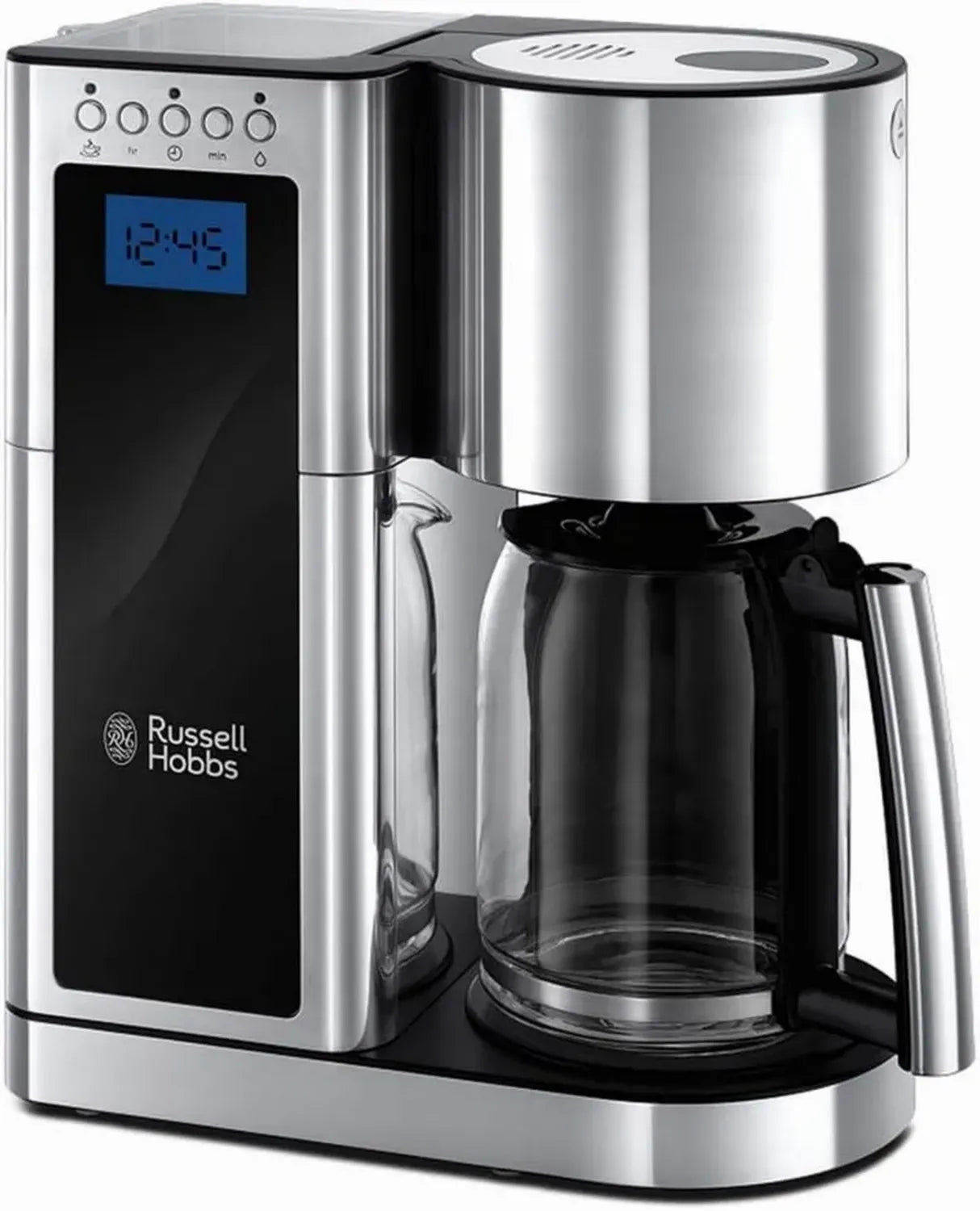 Russell Hobbs Cafetière Filtre Programmable avec Technologie WhirlTech - 10 Tasses, 1,25L, 1600W