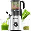 Extracteur de Jus FIMEI, Ouverture Large 135mm, Haute Efficacité, Nettoyage Facile, Sans BPA, Inox, Inclus 2 Verres